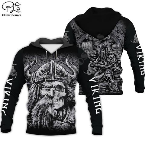 PLstar Cosmos Viking tatuaje Guerrero nuevo chándal de moda casual 3DfullPrint Sudadera con capucha/sudadera/chaqueta para hombre para mujer estilo-7 ► Foto 1/3