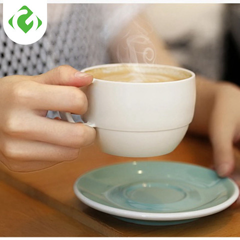 GUANYAO tazas de café de plástico tazas de café empuñadura para microondas de 330ml beber taza de alta temperatura resistencia 2 facultativo forma ► Foto 1/6