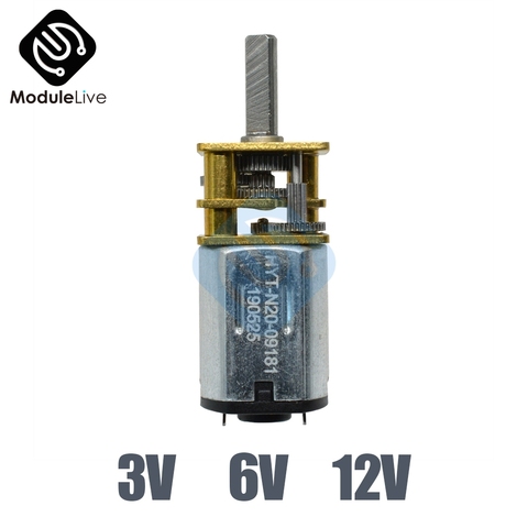 GA12-N20 DC 3V 6V 12V 30 a 40 100 de 200 de 1000 a 2000RPM N20 Micro velocidad Motor de engranaje de reducción motores de Metal con caja de cambios de Diy ► Foto 1/6