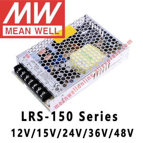 Mean Well-fuente de alimentación conmutada LRS-150-12V, 15V, 24V, 36V, 48V, 150W, salida única ► Foto 1/3