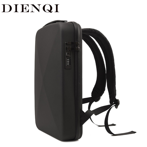 DIENQI-mochila fina de EVA para hombre, bolsa antirrobo de negocios, resistente, segura, mochila para portátil, estilo callejero, cuadernos simples ► Foto 1/6