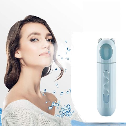 Nano Facial Mister, vaporizador Facial portátil Cool Mist pulverizador de niebla práctico para la cara hidratante e hidratante Mini USB recargable ► Foto 1/6