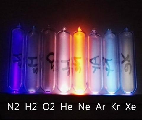 Gas luminoso raro en vidrio sellado, Helio puro 99.999%, neón, argón, xenón, oxígeno, nitrógeno, hidrógeno, 8 unidades ► Foto 1/2
