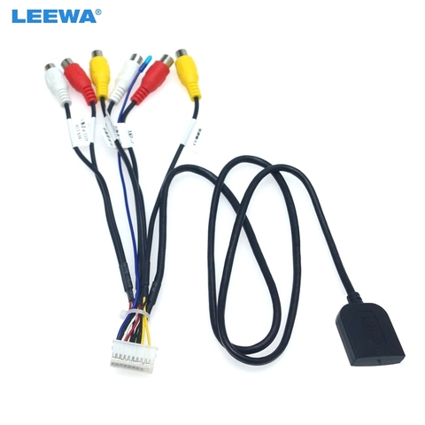 LEEWA-Interfaz extendida de 20 pines, Cable RCA AUX-IN/OUT con ranura SIM para unidad principal de Android, estéreo # CA6345 ► Foto 1/6