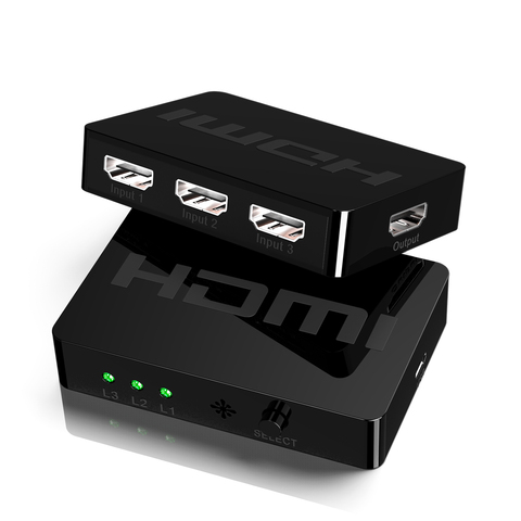 Caja de conmutación de vídeo HDMI, 1080P, 4K, divisor HDMI, 3 entradas, 1 concentrador de puertos de salida con Control remoto para DVD, HDTV, TV Box PS4 ► Foto 1/6