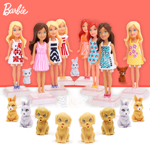 Mini muñeca de maquillaje para bebé, juguetes de Barbie con accesorios de ropa, juguetes para niñas, muebles de Brinquedos, 10cm ► Foto 1/6