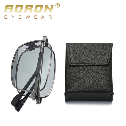 AORON-gafas de sol polarizadas plegables para hombre y mujer, lentes de sol clásicas rectangulares a la moda, con marco de Metal, resistentes a los rayos UV ► Foto 1/6