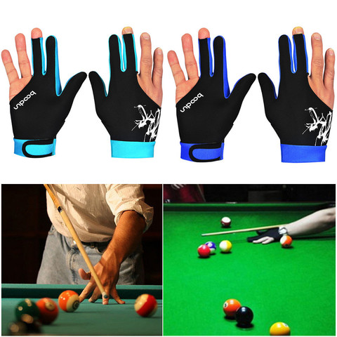 Guante de Billar Snooker, 1 Uds., con estampado de Billard, dedos Tres izquierda y derecha, accesorios de Billar Biliardo liso # YJ ► Foto 1/6