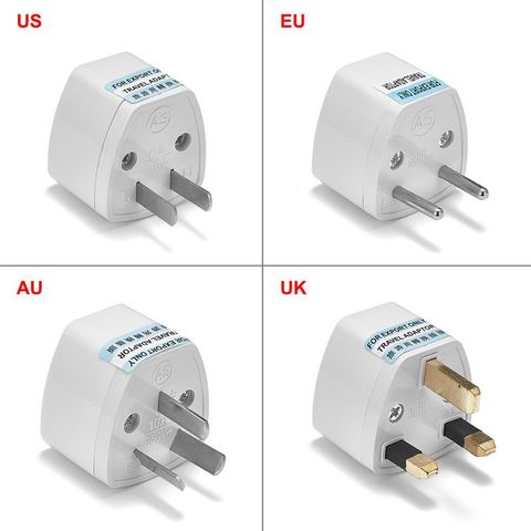 Universal AU UK US a UE enchufe Adaptador convertidor USA Australia a Euro  europeo AC viaje adaptador toma de corriente eléctrica - Historial de  precios y revisión