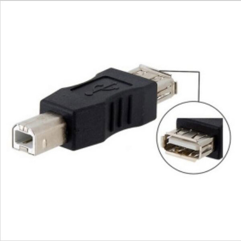 Adaptador de escáner de impresora USB 2,0 de alta velocidad, conector convertidor de sincronización de datos tipo A hembra A tipo B macho ► Foto 1/2