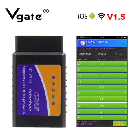 Vgate-herramienta de diagnóstico de coche vLinker FD + ELM327, escáner OBD 2 para Ford, wifi, ELM 4,0, J2534 MS CAN, Bluetooth 327 ► Foto 1/6