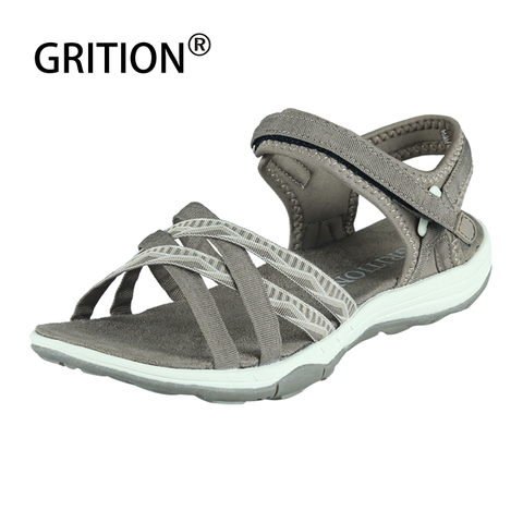 GRITION-Sandalias planas ligeras transpirables para mujer, zapatos de playa con estilo, secado rápido, informales, sexys, para senderismo, nuevo Color 41 ► Foto 1/6