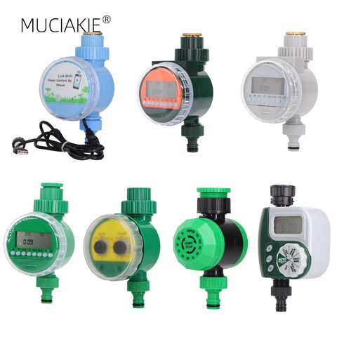 MUCIAKIE-temporizador de agua para jardín, controlador de riego LCD, Wifi, Sensor Solar de lluvia, irrigador mecánico Digital, 7 tipos ► Foto 1/6