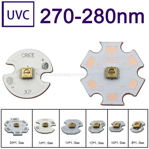 Diodo LED UVC 3535 275nm, lámpara de abalorios SMD para equipo de desinfección UV, 270nm, 280nm, luz ultravioleta violeta profunda con controlador, 1 ud. ► Foto 1/6