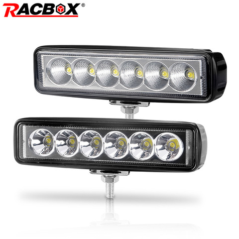 Luz LED de trabajo DRL para todoterreno foco reflector de luz diurna de 6 pulgadas, 18W, 12V, 24V, para Jeep 4x4, ATV, 4WD, SUV, estilismo para coche ► Foto 1/6