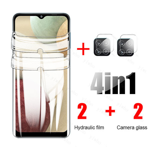 Película protectora de hidrogel 4 en 1 para Samsung Galaxy A12, 2022, samsun a 12, A125F, protector de pantalla de 6,5 pulgadas, no cristal ► Foto 1/6