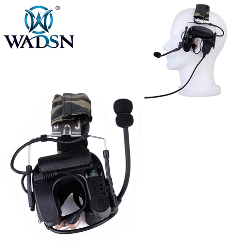 WADSN-auriculares Airsoft Comtac IV, intrauditivos, con cancelación de ruido, tácticos, de aviación, con enchufe militar, compatible con todos los walkie-talkie PTT Z038 ► Foto 1/6