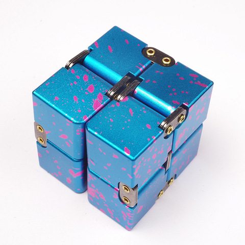Cubo de Metal Infinity de alta calidad EDC ansiedad alivio del estrés bloques de cubos mágicos niños chicos divertido juguetes mejores regalos ► Foto 1/5