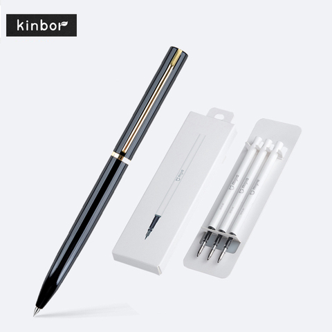 Kinbor-bolígrafos de Gel con recargas para Xiaomi, rotulador dorado fluido, giratorio, de baja tecla, elegante y firme, para Aprendizaje de negocios y oficina ► Foto 1/6