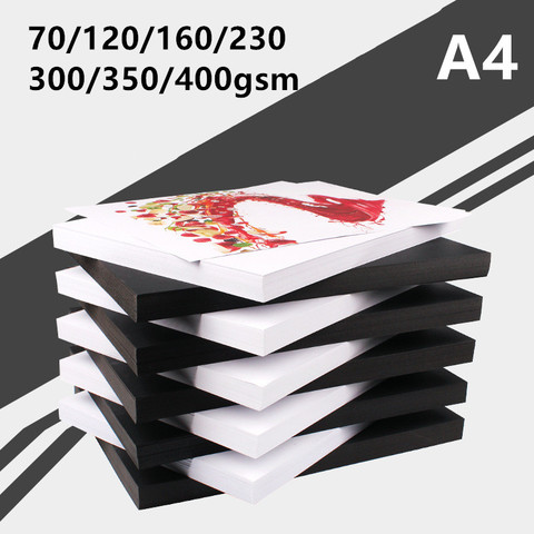Papel Kraft A4 blanco y negro de alta calidad, 70-200gsm, para manualidades, fabricación de tarjetas artesanales, cartón, Origami ► Foto 1/6