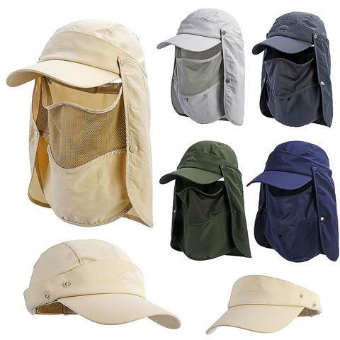Sombrero de pescador UV de secado rápido, gorra plegable con visera a prueba de viento para pesca, Camping y senderismo ► Foto 1/6