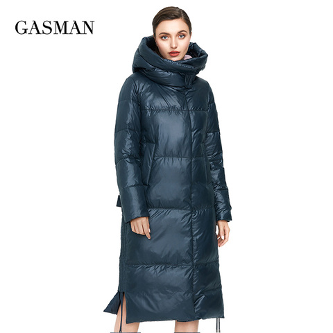 GASMAN-Chaqueta de invierno larga y gruesa con capucha para mujer, prendas de vestir, abrigo femenino, chaqueta de plumón 027, 2022 ► Foto 1/6