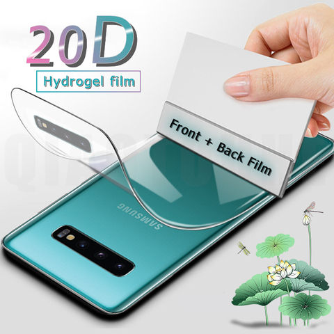 Protector de pantalla frontal y trasera de hidrogel 20D para Samsung Galaxy S9, S8, S10 Plus, Note 8, 9, 10 Plus, S10e, sin cristal ► Foto 1/6