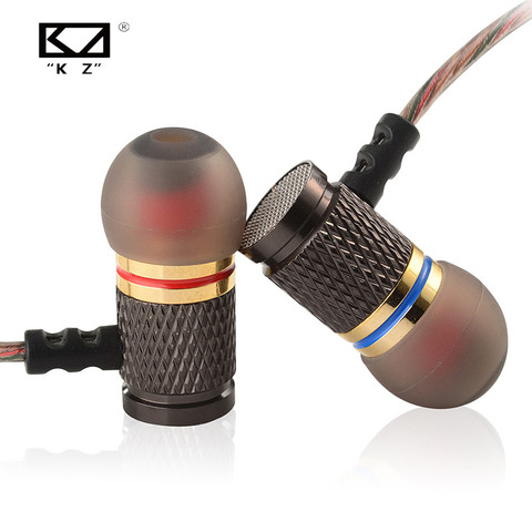 KZ EDR1-auriculares con carcasa chapada en oro y micrófono, HiFi HD de 3,5mm, Monitor de oído, auriculares estéreo de graves para teléfono ► Foto 1/6