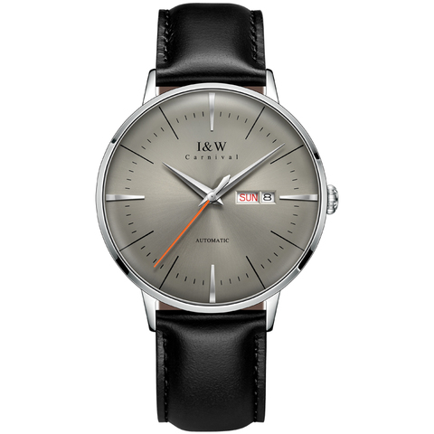 I & W-reloj mecánico automático para hombre, mecanismo MIYOTA de Japón, con calendario de zafiro, resistente al agua ► Foto 1/6