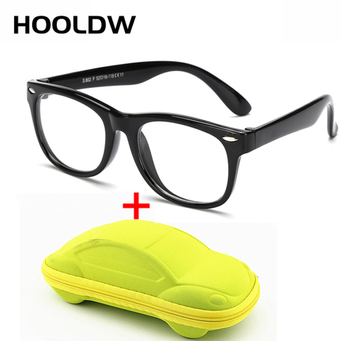 HOOLDW-Gafas de silicona TR90 para niños y niñas, montura óptica, transparente, para ordenador ► Foto 1/6