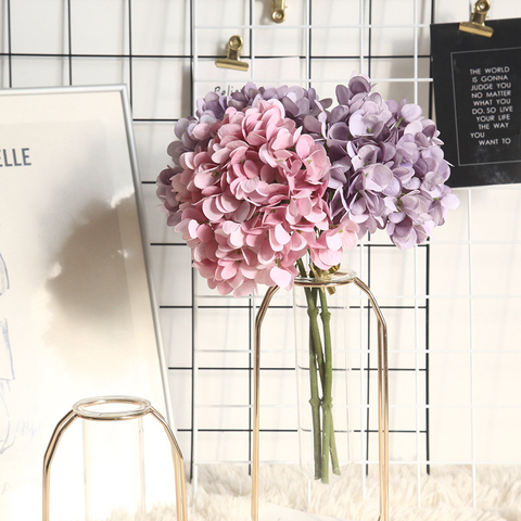 Ramo de hortensias artificiales, decoración de flores de san valentín para fiesta de boda, cumpleaños, año nuevo, 1 unidad ► Foto 1/6