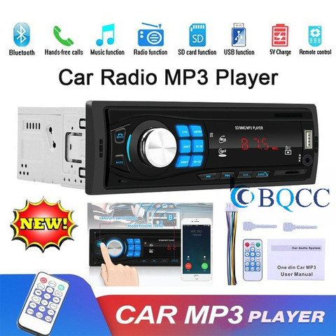 Autorradio con reproductor MP3 para coche, Radio Estéreo 1DIN, Bluetooth, Unidad Principal TF/USB/AUX/FM ► Foto 1/6