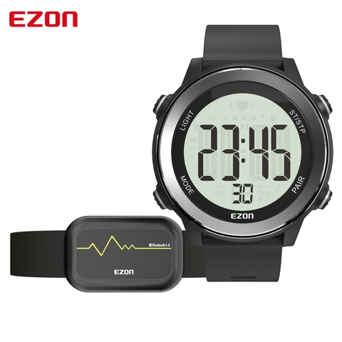 EZON-reloj deportivo con correa para el pecho para hombre, cronógrafo Digital con alarma, Monitor de ritmo cardíaco y Contador de calorías ► Foto 1/6