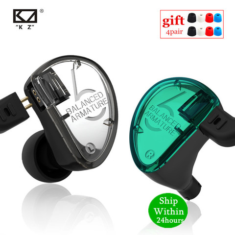 KZ-auriculares internos AS06 3, cascos con estructura equilibrada, 3BA, HIFI, con cancelación de ruido, deportivos, para correr, KZ, ZSX, AS12, AS16 ► Foto 1/6