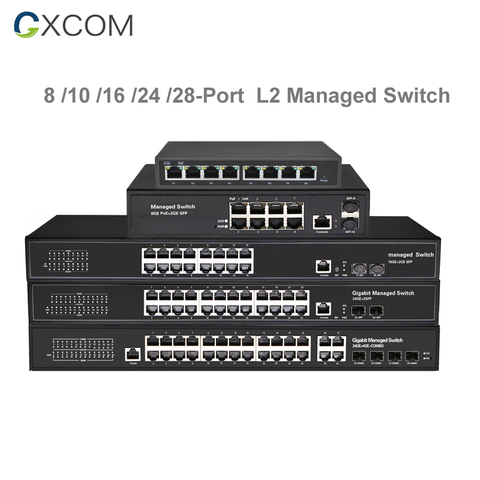 Interruptor gestionado Gigabit completo de 8 puertos con 2 ranuras SFP con vlan/ RSTP/SNMP ► Foto 1/6