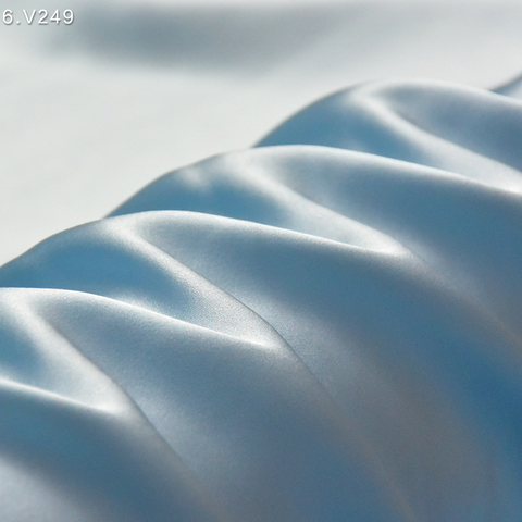HYSK-tela de seda satinada mulbery 100%, color azul real, liso, de tul, material de seda china, precio por metro, para ropa de cama ► Foto 1/6