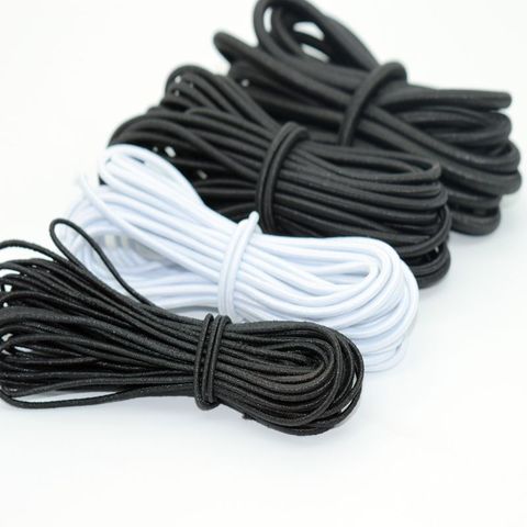 Bandas Elásticas redondas y delgadas para ropa de boda, cinta elástica para accesorios de costura DIY de 1MM/1,5mm/2MM/3MM, color blanco y negro ► Foto 1/6