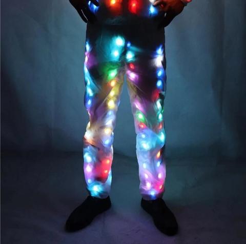 Pantalones ligeros iluminadores, ropa impermeable creativa, pantalón de luz LED de baile, ropa de fiesta de Navidad, disfraz luminoso ► Foto 1/6