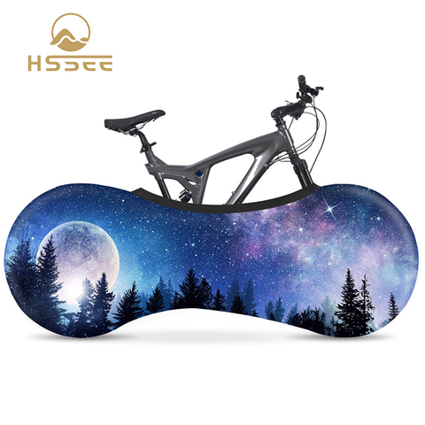 HSSEE Moon Series-cubierta de bicicleta respetuosa con el medio ambiente, seda de leche elástica, cubierta de polvo para neumáticos de bicicleta de interior, accesorios para bicicleta ► Foto 1/6