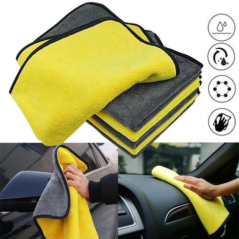 Toalla de microfibra para lavado de coche, paño de Secado y limpieza Universal súper absorbente para todos los coches, alta calidad, 30x30cm ► Foto 1/6