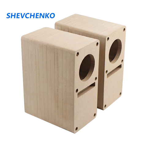 Altavoz de madera shevenko de 2 pulgadas y 52MM, caja vacía, caja de sonido con laberinto, 14 tablones DIY, altavoces de escritorio de 2 uds ► Foto 1/6