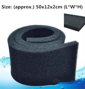 Práctico filtro de algodón bioquímico negro de 50x12x2 cm para acuario, tanque de peces, filtro de esponja de espuma de estanque, herramienta útil de gran oferta ► Foto 1/4