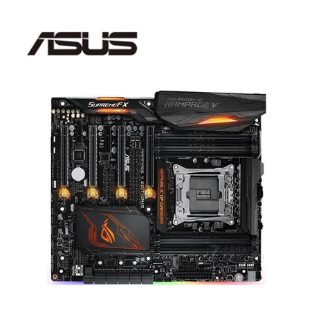 Placa base para ASUS ROG RAMPAGE V EDITION 10, placa base usado Original de escritorio X99 X99M 2011 Socket LGA 2011 Core i7 LGA2011 V3 DDR4 ► Foto 1/1