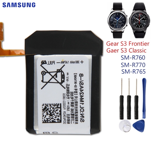 Original de SAMSUNG batería de reemplazo EB-BR760ABE para Samsung Gear S3 frontera/reloj inteligente SM-R760 SM-R770 SM-R765 ► Foto 1/6