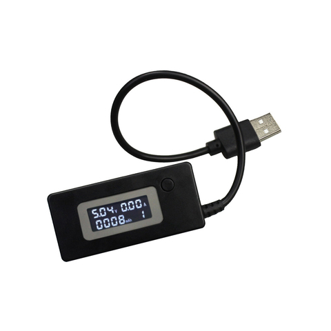 Negro Digital Micro USB LCD USB Mini Detector de corriente y voltaje energía móvil USB cargador medidor ► Foto 1/2