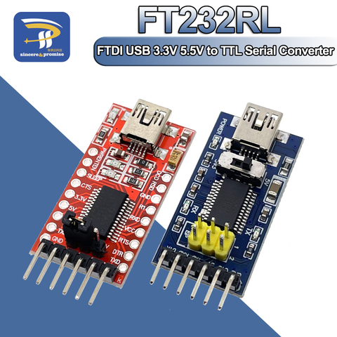 FT232RL FT232 USB FTDI USB 3,3 V 5,5 V a TTL Módulo adaptador serie de Mini puerto para arduino pro mini USB a 232 USB a TTL ► Foto 1/6