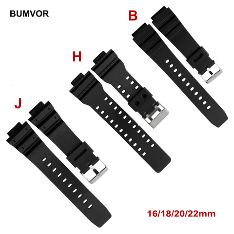 Para Casio reloj de deporte electrónico Correa mm 16mm 18mm 20mm 22mm pulsera de reloj para Casio G Shock reloj de pulsera de silicona ► Foto 1/1