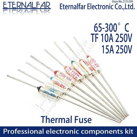 TF fusible térmico RY 10A 15A 250V Control de temperatura interruptor del termostato 135, 275, 280, 285, 300 C 65C 85C 121C 216C 240C 300C grado ► Foto 1/4