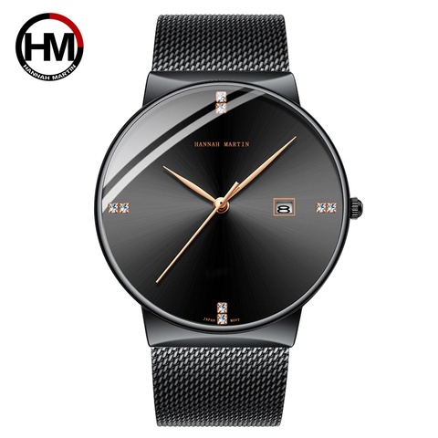 Reloj clásico de pulsera de lujo pára hombre, reloj de pulse de negocios masculino, de acero inoxidable, con movimiento de cuarzo, resistente al agua ► Foto 1/6