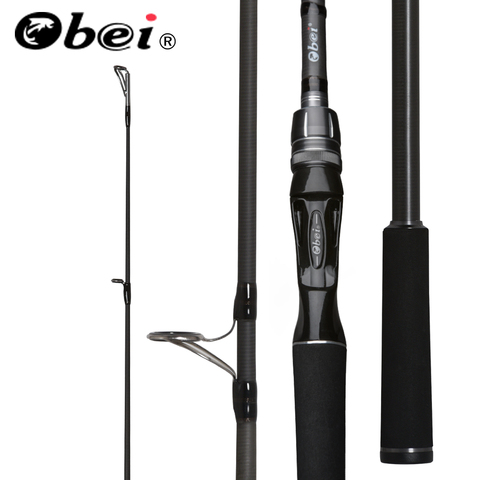 Obei Spurs-caña de pescar de 3 secciones para Baitcasting, 1,98/2,28/2,58 m, señuelo de barco giratorio de fundición Ultra ligera de viaje, g M-55 7g/ML/MH ► Foto 1/6